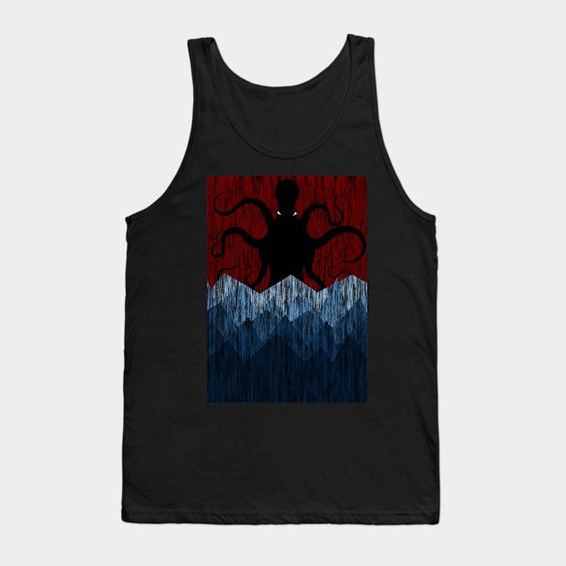 Cthulhu's sea of madness - Red Tank Top by Ednathum